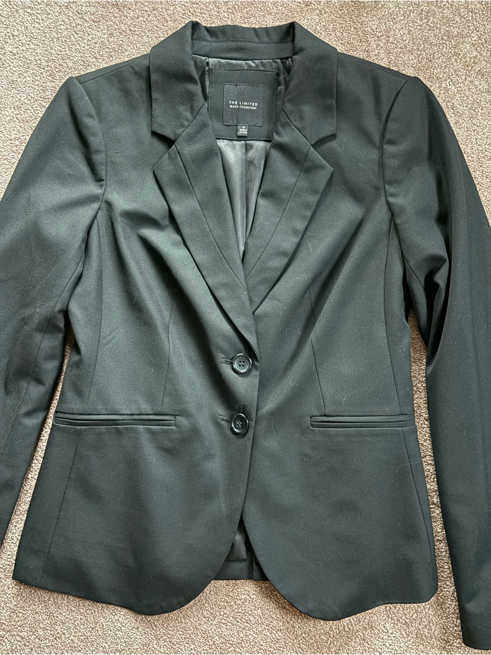 The Limited Women’s dress office black tailored lined blazer jacket size 4 EUC